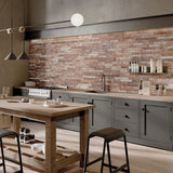 English Brick Red 2x18 Matte Porcelain Tile - Rustic Charm