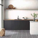 B2W Black & White 8x8 Matte Porcelain Tile - Lux Tile