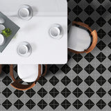 Lux Tile B2W Black & White Stripe Negative 8x8 Matte Porcelain Tile
