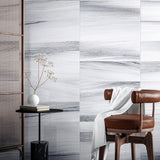 Everest Blue 8x24 Polished Ceramic Tile - Luxurious Marble Look