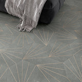 Lux Tile Pergola Beams Graphite Gray 12.5" Hexagon Matte Porcelain Tile