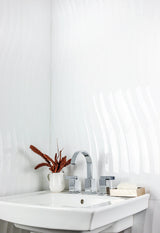 Gentle Waves White 12x36 Polished Ceramic Wall Tile