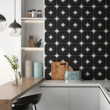 Tau Nero Black 9x9 Matte Porcelain Tile by Lux Tile