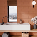Stacy Garcia Maddox Frame Terracotta 4x8 Matte Ceramic Subway Tile