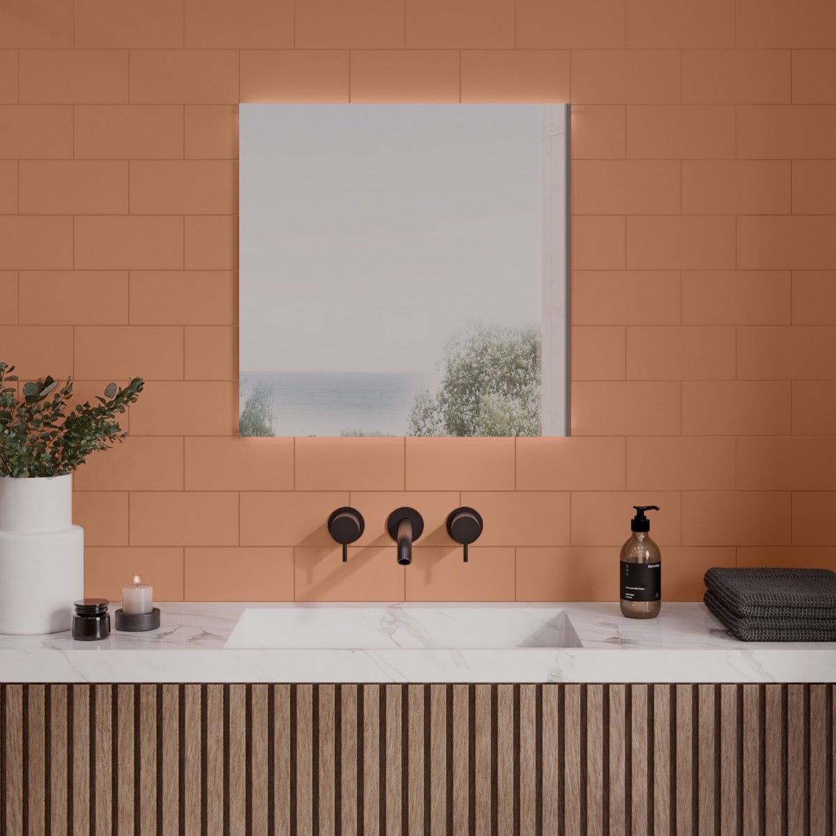 Stacy Garcia Maddox Terracotta Matte Ceramic Subway Tile 4x8