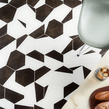 HexArt Pop Nero 8" Hexagon Matte Porcelain Tile - Lux Tile