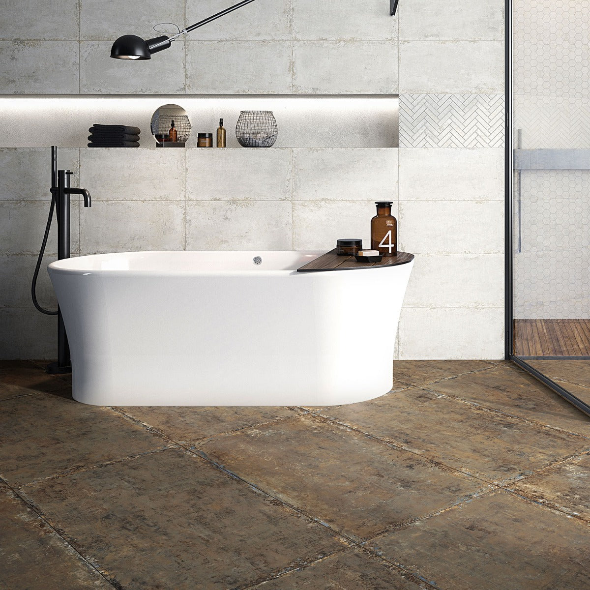 Portrait Copper Matte Porcelain Tile 24x48 - Lux Tile