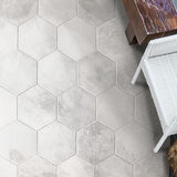 Lux Tile Terra Pompeii Blanco 8" Hexagon Matte Porcelain Tile
