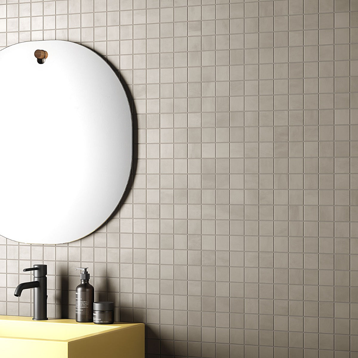 Clay Trust Gray 2x2 Matte Porcelain Mosaic Tile - Lux Tile