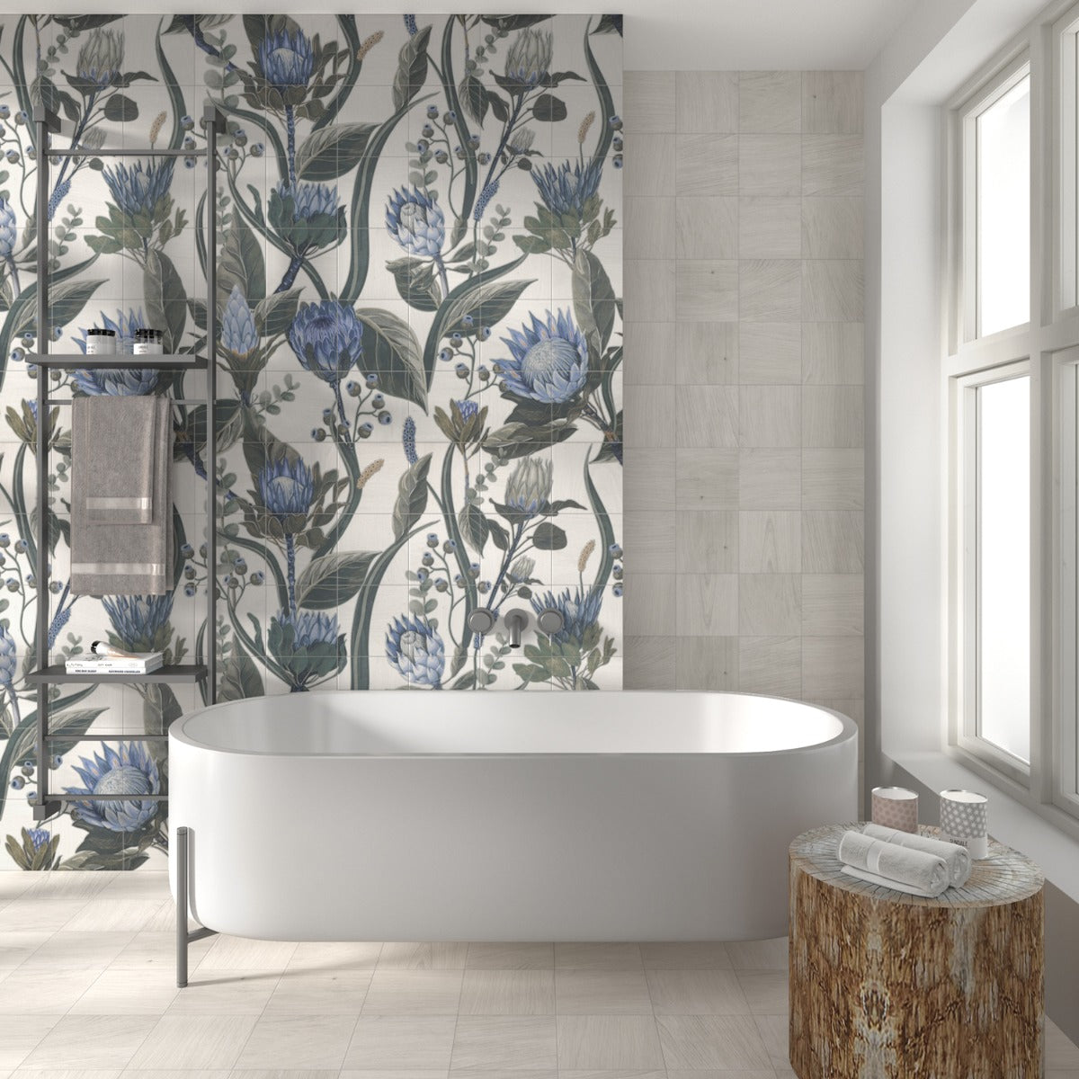 Angela Harris Wilder Protea Mural 8x8 Matte Porcelain Tile