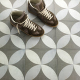 Bella Saatchi Gray 9x9 Matte Porcelain Tile - Encaustic Look