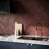 Lux Tile Rework Burgundy Matte Porcelain Subway Tile 3x12