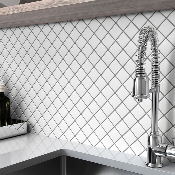 Serenity White 2x2 Matte Porcelain Mosaic Tile - Durable and Stylish