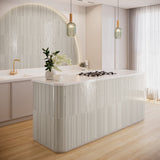 Kanbina Sage Gray 5x18 Glossy Ceramic Mosaic Tile