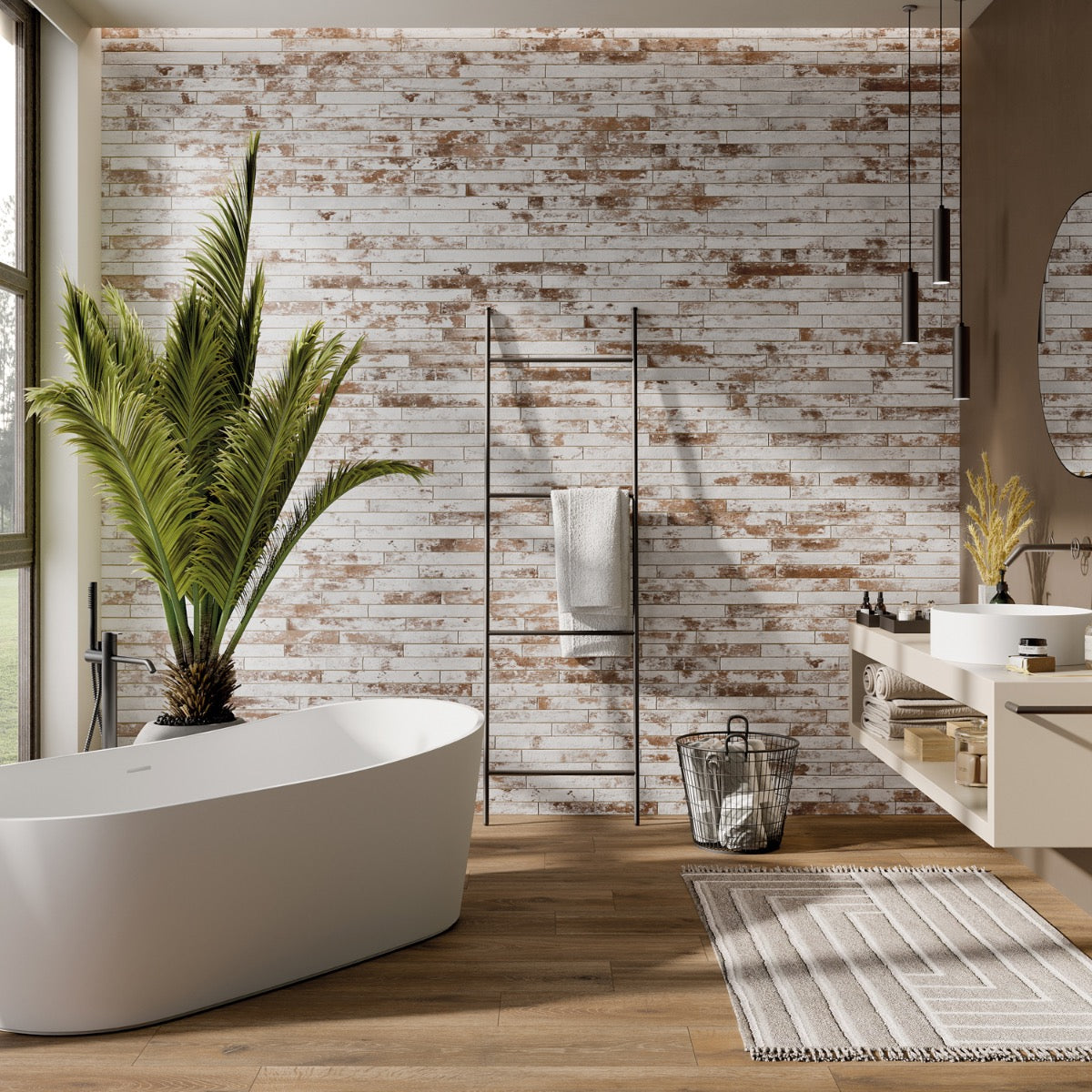 English Brick White 2x18 Matte Porcelain Tile - Tilebar