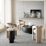 Kobe Flakes Smoke Gray 24x24 Terrazzo Look Matte Porcelain Tile - Lux Tile