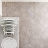 HexArt Gris Gray 8" Hexagon Matte Porcelain Tile - Lux Tile