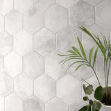 Lux Tile Terra Pompeii Blanco 8" Hexagon Matte Porcelain Tile