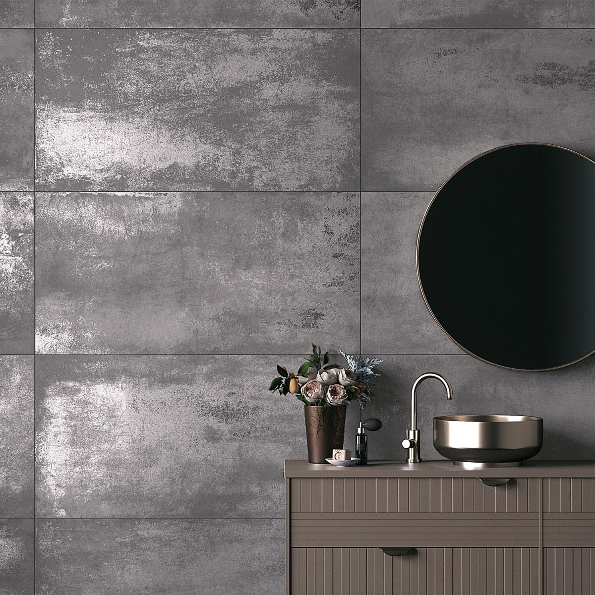 Bond Venom Charcoal Matte Porcelain Tile 24x48 - Lux Tile