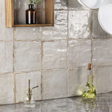 Angela Harris Dunmore Tirreno Decor 8x8 Polished Ceramic Wall Tile - White