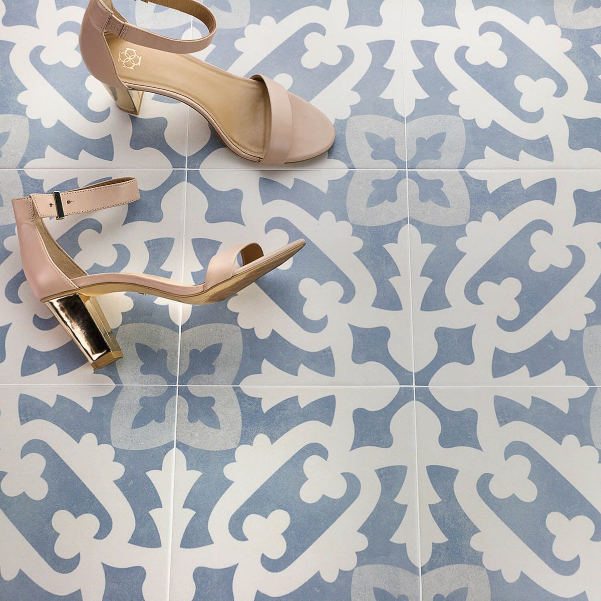 Bella Moma Blue 9x9 Matte Porcelain Tile by Lux Tile