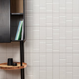 Division White 8x16 Fluted Matte Ceramic Wall Tile by Lux Tile