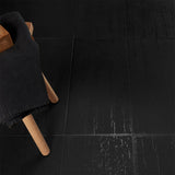 Lux Tile Rethink Decoro Leather Black 12x24 Textured Matte Porcelain Wall Tile