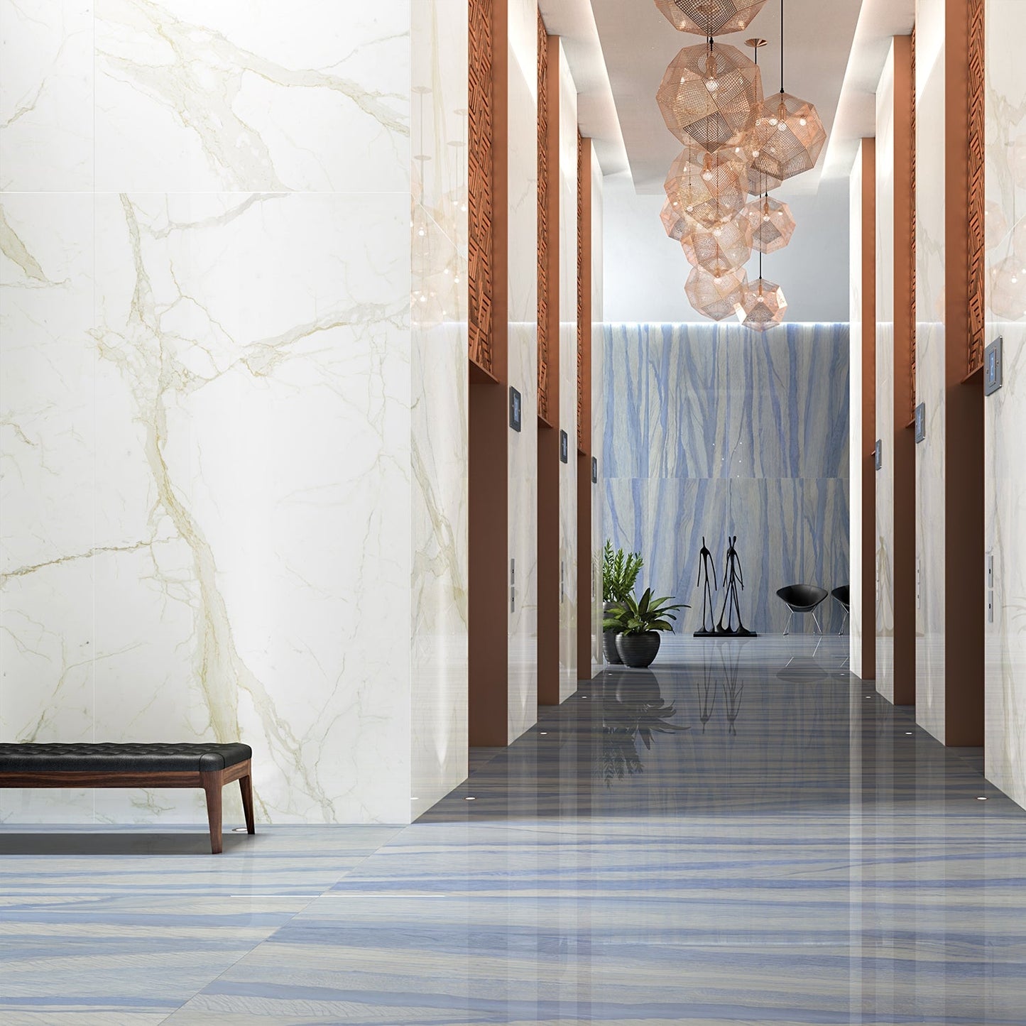 TileBarXL Marmi Slim White Calacatta 60x120 Polished Porcelain Slab