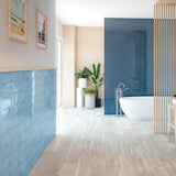 Lux Tile Aruba Blue 5x10 Polished Ceramic Subway Wall Tile