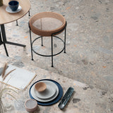 Rizo Earth Gray 24x48 Terrazzo Look Matte Porcelain Tile