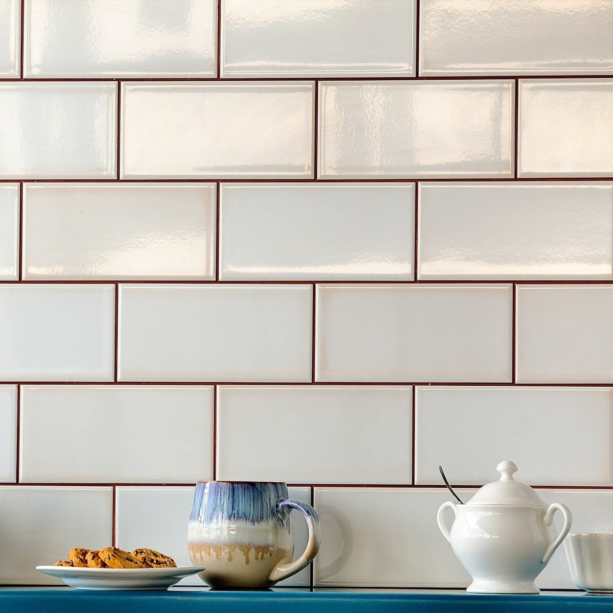 Vector Hueso White 4x8 Polished Ceramic Subway Tile