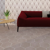 HexArt Gris Gray 8" Hexagon Matte Porcelain Tile - Lux Tile