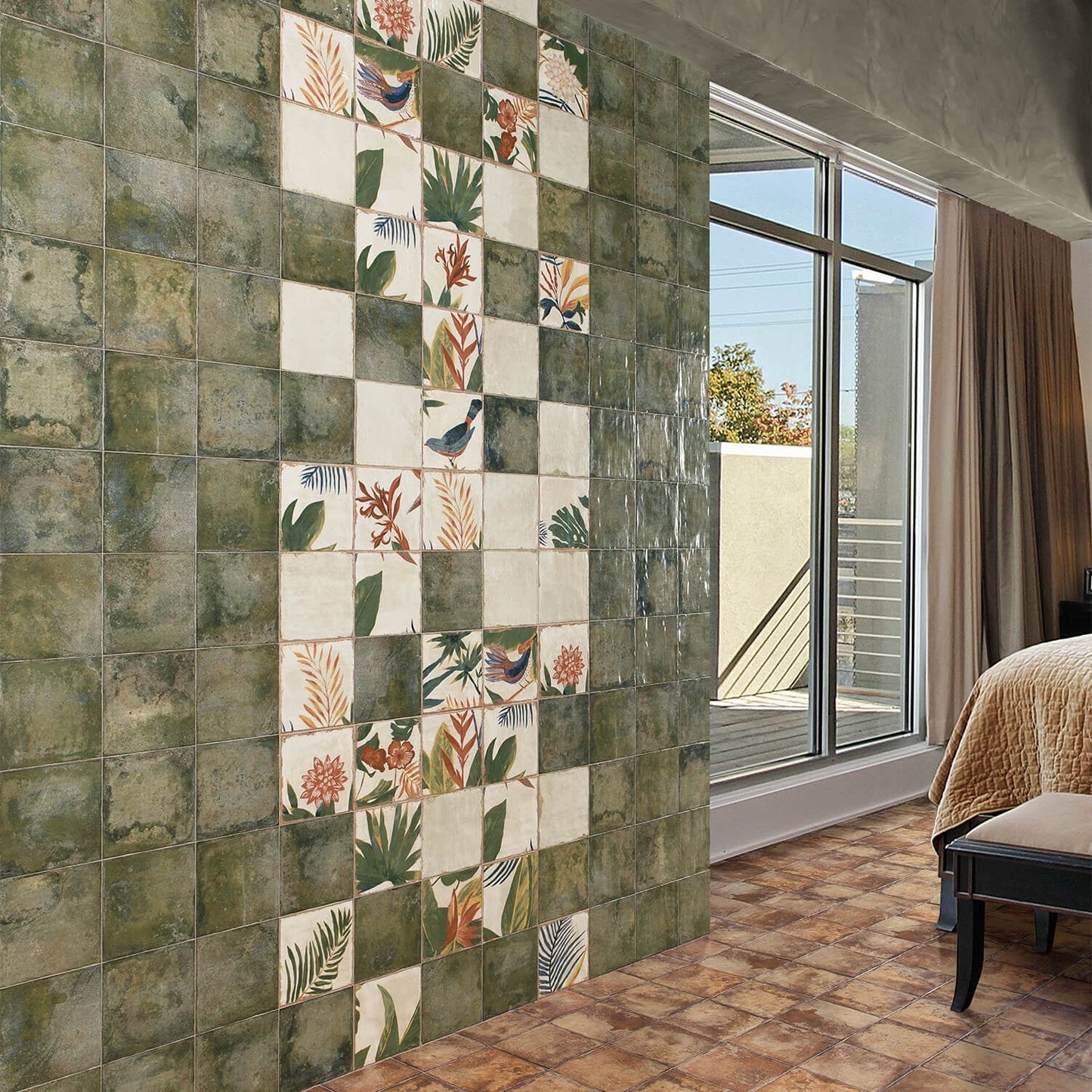 Angela Harris Dunmore Sonata Mural 8x8 Polished Ceramic Wall Tile