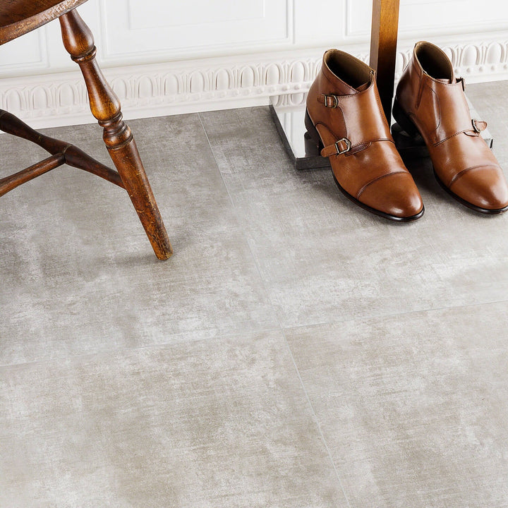 Tilebar Cement Ash Gray 24x24 Matte Porcelain Tile