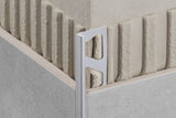 Schluter Systems JOLLY 0.375-in W x 98.5-in L Pewter Textured Color‑Coated Aluminum L‑Angle Tile Edge Trim