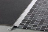 Schluter Systems RENO-V 0.375-in W x 98.5-in L Satin Anodized Aluminum Reducer Tile Edge Trim