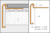 Schluter Systems RONDEC-STEP 0.375-in W x 98.5-in L Brushed Antique Bronze Aluminum Tile Edge Trim