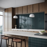 Kai Emerald Green 1x4" Tri-Stacked Glossy Porcelain Mosaic Tile