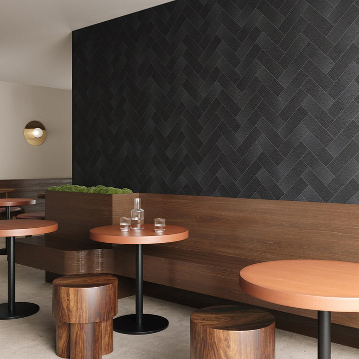 Diesel Camp Canvas Black 4x12 Matte Ceramic Subway Wall Tile