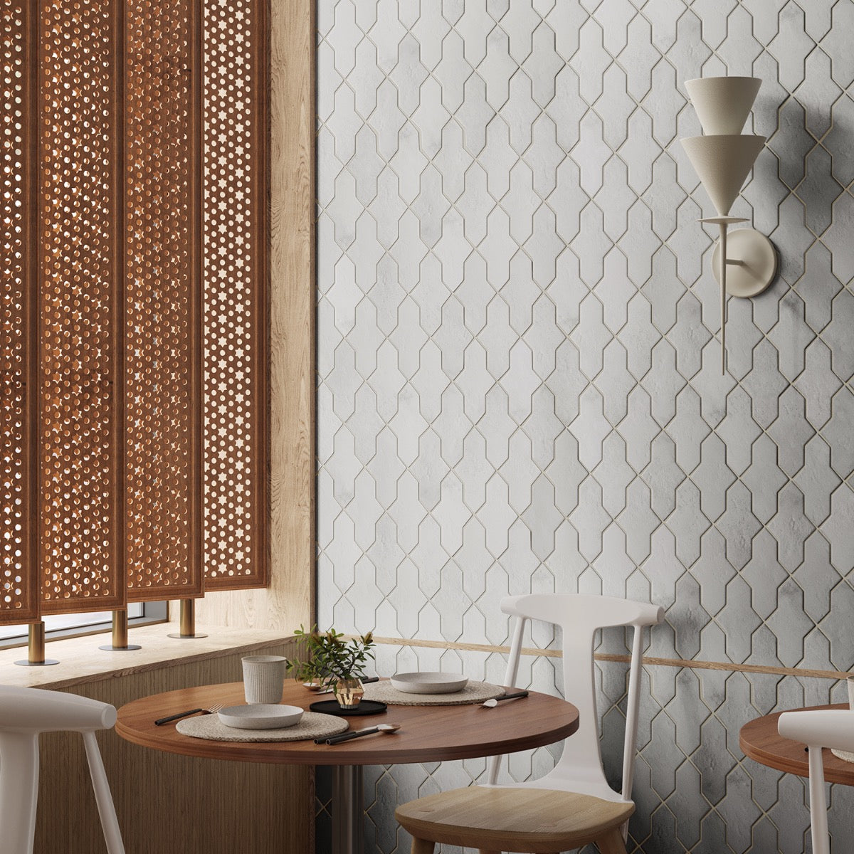 Parma Cruz White 5x8 Terracotta Look Matte Porcelain Tile by Lux Tile