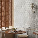 Lux Tile Parma Cruz White 5x8 Polished Porcelain Tile