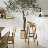 Navari White 5x5 Textured Glossy Ceramic Tile by Lux Tile