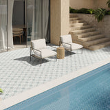 Lapaz Stella Blue 9x9 Matte Porcelain Tile - Mediterranean Encaustic Look