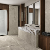 Tilebar Lucreto Waves Gray 24x48 Matte Porcelain Tile