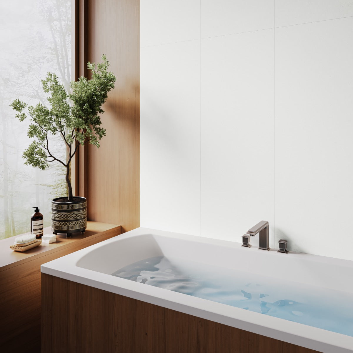Plaster Chalk White Matte Ceramic Tile 18x48 - Lux Tile