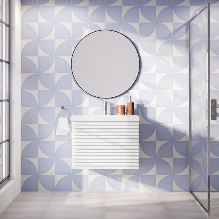 Stacy Garcia Maddox Deco Azul 8x8 Matte Porcelain Tile