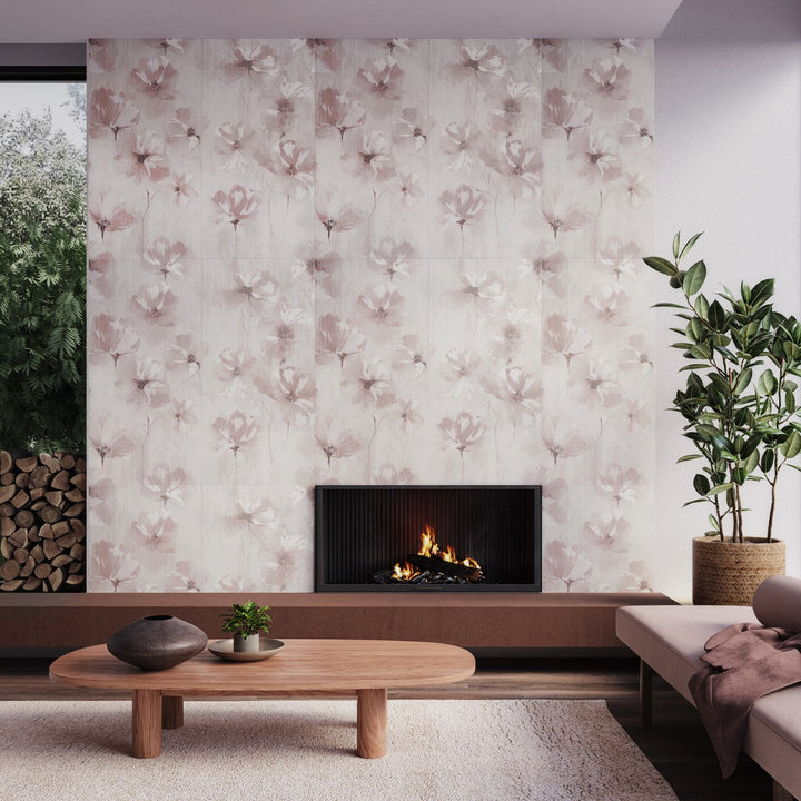 Monet Poetica Pink 24x48 Matte Porcelain Tile - Lux Tile