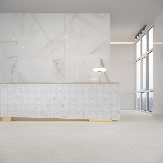 Minera Aurora Gold 48x48 Polished Porcelain Tile - Lux Tile