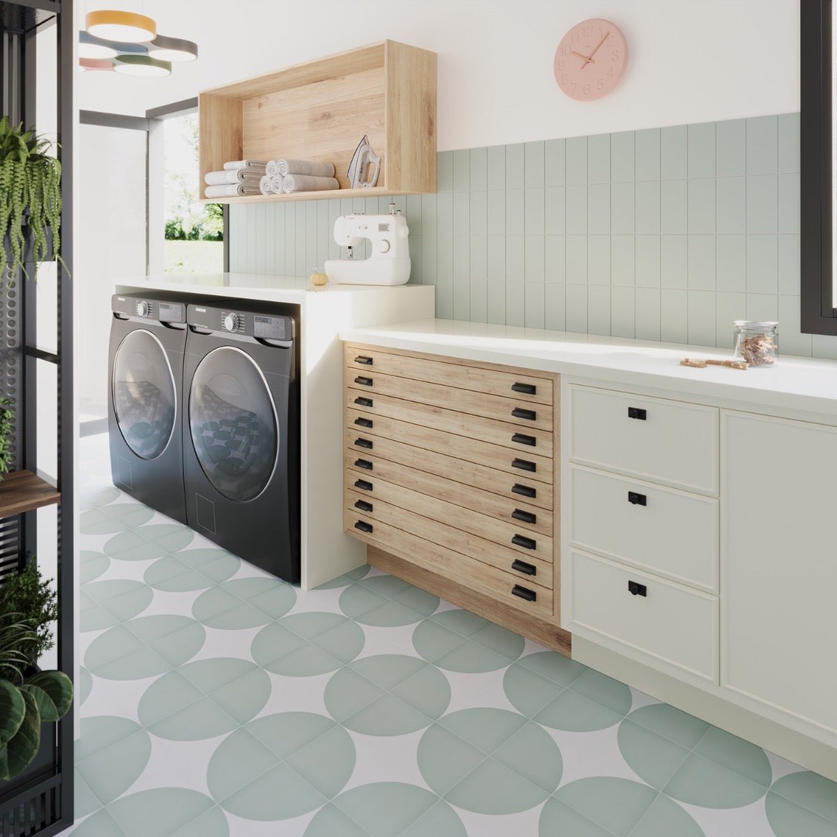 Stacy Garcia Maddox Mineral Green 4x8 Matte Ceramic Wall Tile