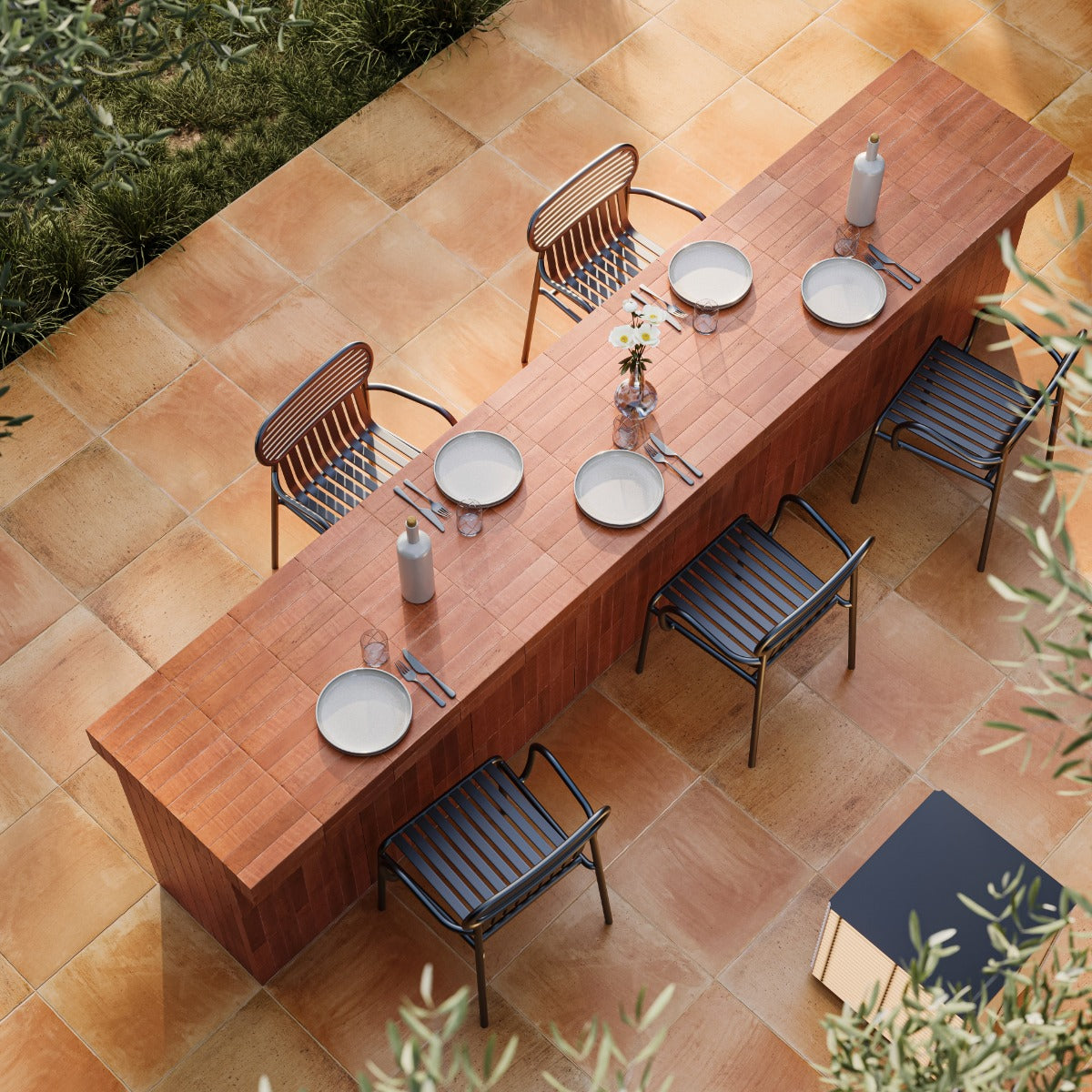 Saltillo Peach Terracotta 18x18 Matte Porcelain Tile by Tilebar